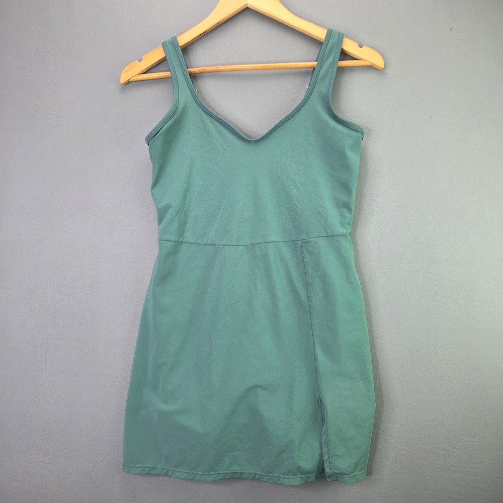 Abercrombie & Fitch Traveler Dress SP Green Active Romper Mini Slit Adjustable